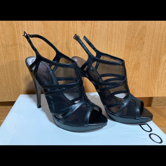 NWB ALDO Schade Black Mesh Stilettos - Size 6 - Picture 7 of 9
